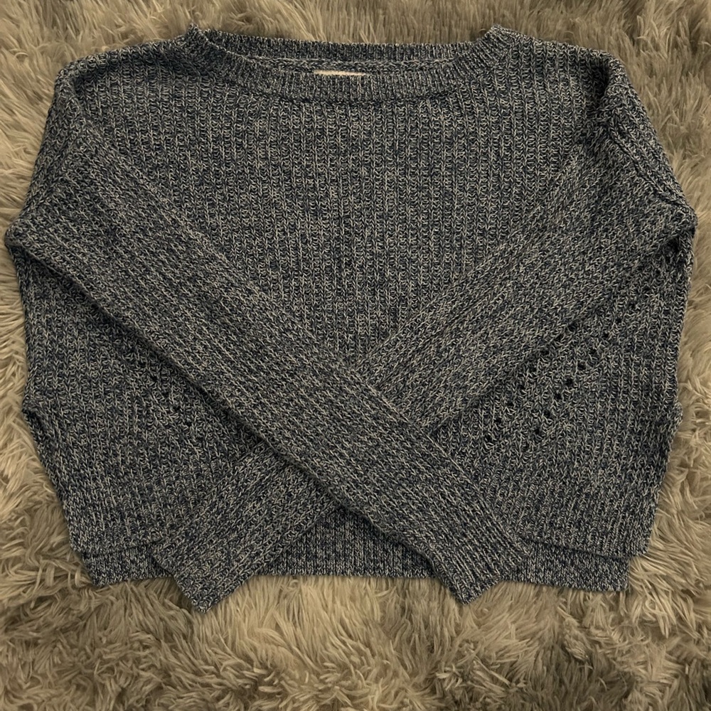 Arizona Jean Company Women's Heathered Blue Sweater